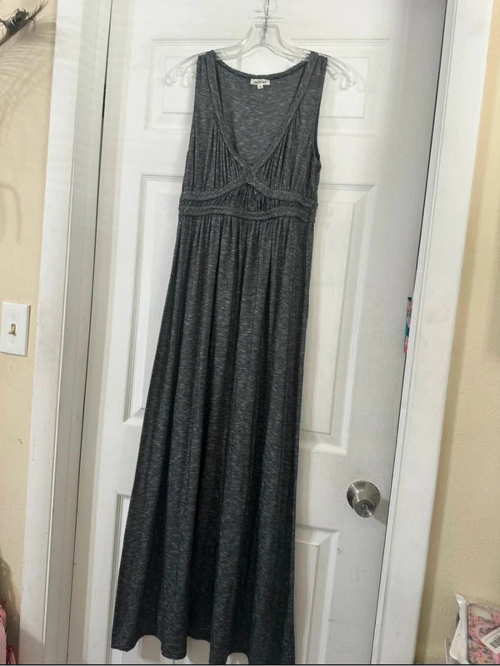 Max Studio Charcoal Gray Sleeveless Maxi Dress